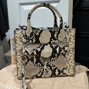 Rebecca Minkoff Megan Cross-Body Mini Tote in "Natural"